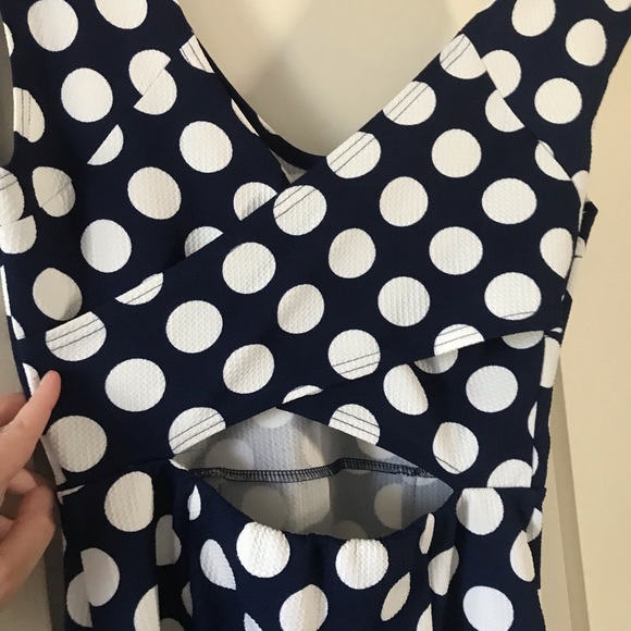 Navy polka dot dress - Picture 3 of 3